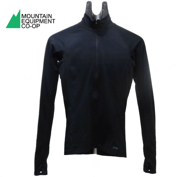 Mountain Equipment Co-Op Black1/2ZipRunning Hooded - Picture 1 of 6